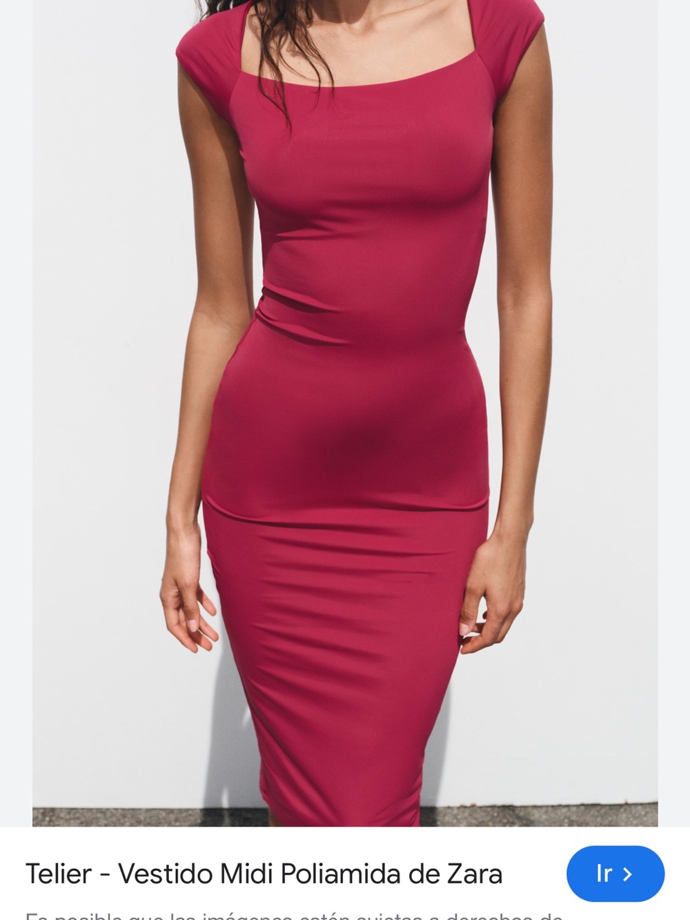 Zara Slim-Fit Midi Dress in Berry